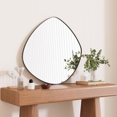DDK Irregular Wall Mounted Mirror, Irregular Wall Mirror, Framed Modern Decorative Vanity Mirrors for Living Room, Bedroom, Bathroom, Entryway, Hallway(28.5" x27.5") in Saudi Arabia