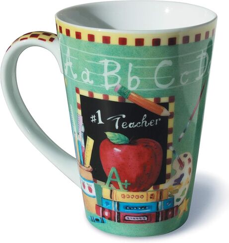 Lissom Design Hand-Painted Resin Photo Frame, 7.5 x 5 x 1.5-Inches No. 1 Teacher in Kuwait