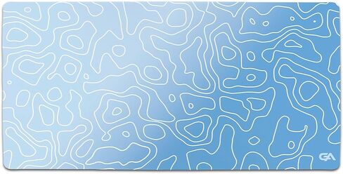 GutzyAiden Topo XXL Gaming Mouse Pad | 36" x 18" | Hybrid Polyester Fabric Top | Non-Slip Rubber Base | 4mm Thick (Black Topo) in Saudi Arabia