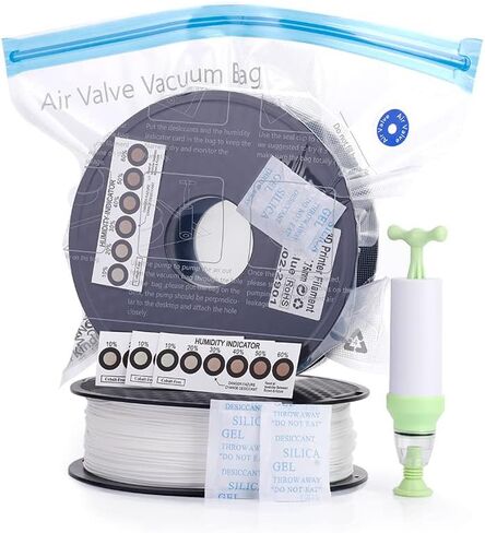Sovol Vacuum Sealed Bags, Filament Storage Kit for 3D Printer, Vacuum Compression Storage Bags, Prevent and Monitor Moisture - 10 Bags with 1 Hand Pump, 10 Desiccant & 10 Humidity Indicator Cards in Saudi Arabia