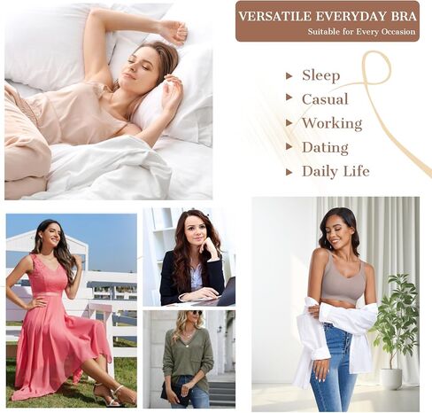 OEAK Womens Seamless Push Up Bras No Underwire Full Coverage Comfortable Bra V Neck Bralettes Wireless Everyday Bra in Kuwait