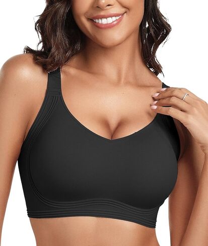 OEAK Womens Seamless Push Up Bras No Underwire Full Coverage Comfortable Bra V Neck Bralettes Wireless Everyday Bra in Kuwait