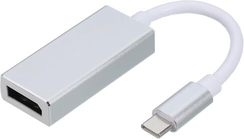 MECCANIXITY Type C to Display Port (DP) Adapter Video Converter USB-C Cable External HD DP Device for HDTV, Projectors, Monitor, Silver Grey in Saudi Arabia