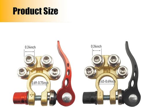 4 Pieces Battery Terminal Connectors Kit - 4 Way Quick Release Disconnect Battery Terminals，Positive Negative Battery Cable Ends for Car Battery Terminal with SAE/JIS Type A Posts in Saudi Arabia