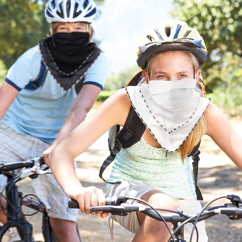 9 Pieces Chiffon Neck Gaiter Earloops Face Bandana Scarf Sun UV Protection Head Wraps for Women in Saudi Arabia