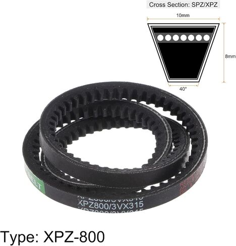 2pcs XPZ-1120 V-Belts Drive Belt 1120mm Pitch Girth 10mm Width 8mm Height Rubber for Power Transmission in Kuwait