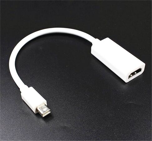 محول Mini DisplayPort إلى HDMI Mini DP ذكر إلى HDMI أنثى محول HD 1080P TB 2.0 لـ Air/Pro، Pro/Dock، شاشة، جهاز عرض أبيض 6.3 بوصة in Kuwait