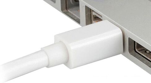 محول Mini DisplayPort إلى HDMI Mini DP ذكر إلى HDMI أنثى محول HD 1080P TB 2.0 لـ Air/Pro، Pro/Dock، شاشة، جهاز عرض أبيض 6.3 بوصة in Kuwait