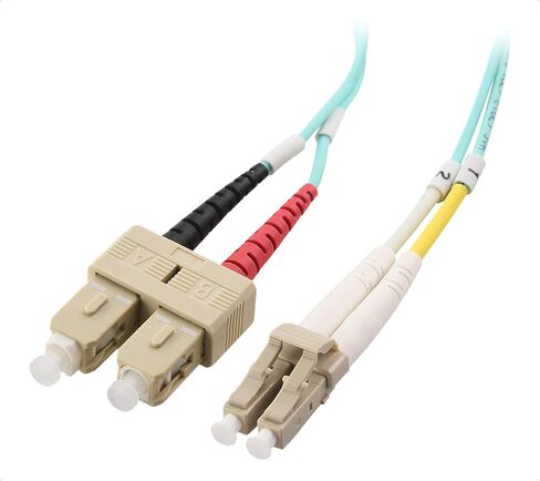 Cable Matters 10Gb 40Gb OFNP Plenum Rated Multimode Duplex 50/125 OM3 Fiber Cable (LC to SC Fiber Optic Cable, SC to LC Fiber Patch Cable) 2m in Saudi Arabia