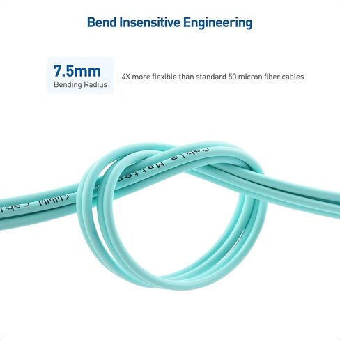 Cable Matters 10Gb 40Gb OFNP Plenum Rated Multimode Duplex 50/125 OM3 Fiber Cable (LC to SC Fiber Optic Cable, SC to LC Fiber Patch Cable) 2m in Saudi Arabia