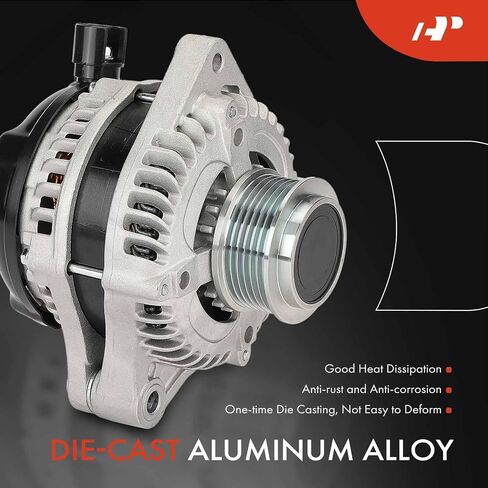 A-Premium Alternator Compatible with Honda Odyssey 2014 2015 2016 2017 3.5L, 12V 130A 6-Groove Clutch Pulley Clockwise, Replace# 31100RV0A12, 31100RV0A12RM in Saudi Arabia