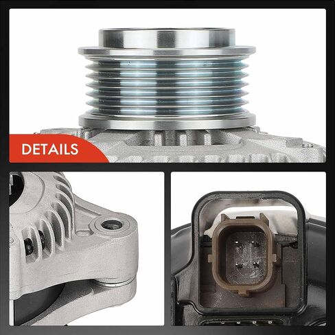 A-Premium Alternator Compatible with Honda Odyssey 2014 2015 2016 2017 3.5L, 12V 130A 6-Groove Clutch Pulley Clockwise, Replace# 31100RV0A12, 31100RV0A12RM in Saudi Arabia
