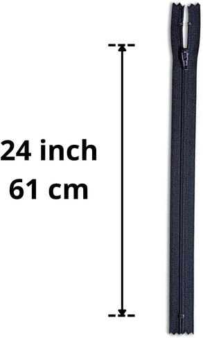 24 inch Nylon Coil Navy Zipper Non Separating Zipper Navy 24" Sewing Zipper Crafts Zipper in Saudi Arabia