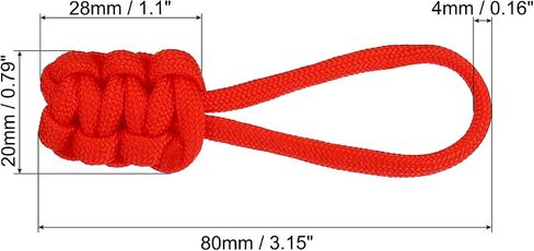 PATIKIL Zipper Pulls Replacement, 6 Pack Extension Cord Handle Fix Pull Tab Extender Fixer Slider Head Repair Kit for Luggage Backpack Jacket, Red in Saudi Arabia