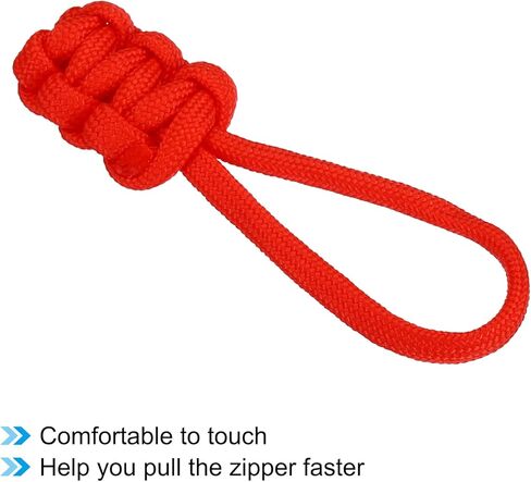 PATIKIL Zipper Pulls Replacement, 6 Pack Extension Cord Handle Fix Pull Tab Extender Fixer Slider Head Repair Kit for Luggage Backpack Jacket, Red in Saudi Arabia
