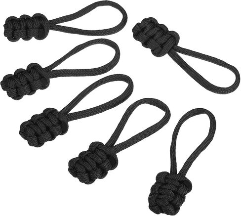 PATIKIL Zipper Pulls Replacement, 6 Pack Extension Cord Handle Fix Pull Tab Extender Fixer Slider Head Repair Kit for Luggage Backpack Jacket, Red in Saudi Arabia