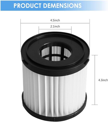 4 عبوات من الفلتر البديل للمكنسة الكهربائية Ryobi 18V ONE+ 3 Gal الرطبة والجافة، تناسب P3240 PCL733 PCL734، مقارنة بالجزء # A32VC05، A32RF08 in Kuwait