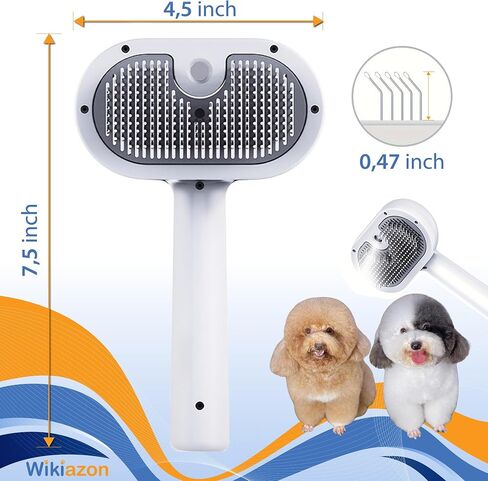 4 In 1 Cat Steam Brush, Self Cleaning, Anti Static Shedding Spray Comb, Hair Removal, Misting Indoor Steamy Grooming Brush for Dog & Pet, Water Spritz Defur with Cloud & Pet Care (White Pro) in Saudi Arabia