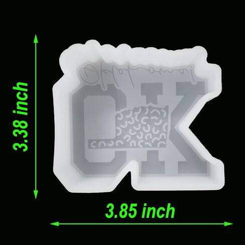Compatible for Oklahoma Shape Car Freshies Silicone Mold Oklahoma for Freshie Decorations Gift Accessories Making - Oven Safe【Upgraded Thickened Material】 in Saudi Arabia