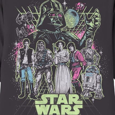 STAR WARS Boys Group Character Long Sleeve Crewneck T-Shirt Galactic Heroes Unite- Little and Big Boys Sizes XS-XL in Saudi Arabia
