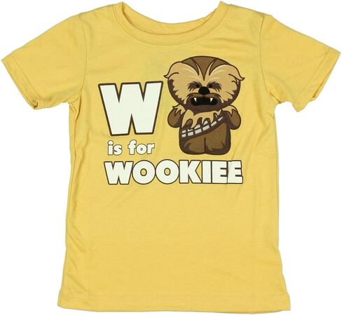Star Wars -W is for Wookie - تي شيرت للأطفال الصغار 3T أصفر in Kuwait