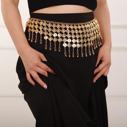 فاسق طويل الخصر سلسلة حزام بوهو الطبقات عملة قلادة البطن ربط سلسلة الهذيان بيان مكتنزة الصيف فستان الشاطئ سلسلة الجسم موضة اكسسوارات الجسم للنساء الفتيات in Kuwait