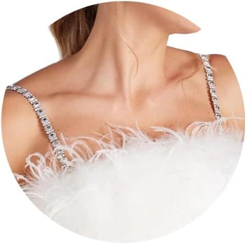 1Pair Rhinestone Lingerie Shoulder Chain Jewelry Festival Rave Crystal Shoulder Straps Chain Sexy Rhinestone Back Chain Wedding Bridal Bra Straps Chain Body Jewelry for Women in Saudi Arabia
