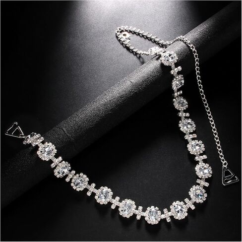 1Pair Rhinestone Lingerie Shoulder Chain Jewelry Festival Rave Crystal Shoulder Straps Chain Sexy Rhinestone Back Chain Wedding Bridal Bra Straps Chain Body Jewelry for Women in Saudi Arabia