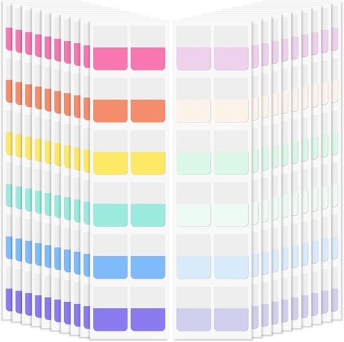 240PCS Sticky Index Tabs, Colored Strip Page Markers, Writable and Repositionable File Tabs Flags for Pages, Reading Notes, Classify Files, 12 Colors(1.8x1 inch) in Saudi Arabia