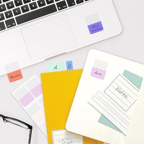 240PCS Sticky Index Tabs, Colored Strip Page Markers, Writable and Repositionable File Tabs Flags for Pages, Reading Notes, Classify Files, 12 Colors(1.8x1 inch) in Saudi Arabia