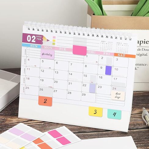 240PCS Sticky Index Tabs, Colored Strip Page Markers, Writable and Repositionable File Tabs Flags for Pages, Reading Notes, Classify Files, 12 Colors(1.8x1 inch) in Saudi Arabia