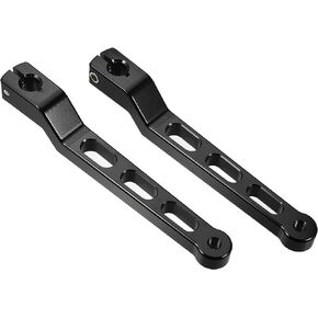 X AUTOHAUX 1Pair Black Motorcycle Heel Toe Shifter Levers Aluminum Gear Shift Pedals Arms Fit for Harley Davidson Touring Trike