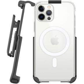 BELTRON Belt Clip Holster Compatible with Apple Clear Case for iPhone 12, iPhone 12 Pro with MagSafe - Features: Built in Kickstand (Holster Only, Case is NOT Included)