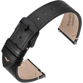 ANNEFIT Slim Watch Bands, Oil Wax Leather Quick Release Watch Strap 18mm 20mm 22mm for Men Women