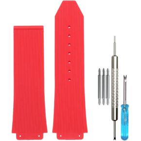 25mm Big Bang Replacement Band Compatible with Hublot Big Bang Watch Strap Sports Waterproof Rubber Watch Accessories