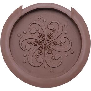 GORGECRAFT Guitar Sound Hole Cover 4.4 Inch Guitar Feedback Eliminator Musical Note Pattern Soft Silicone Compatible Screeching Halt Block Feedback Buster Buffer Protector Accessories, Camel