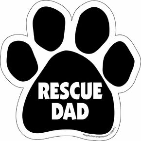 Paw Car Magnet, Rescue Dad, 5-1/2-Inch by 5-1/2-Inch