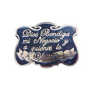 Placa de letrero, Letrero para negocio, Letrero cristiano para la puerta, Dios bendiga mi Negocio, Bible verse poster, mensajes de textos biblicos decorativos, Letrero cristiano en español