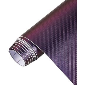 Purple and Blue Car Chameleon Wrap Auto Carbon Fiber Wrapping Film Vehicle Change Color Sticker Tint Vinyl Air Bubble Free (60cm x 152cm)