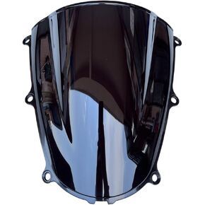 Motorcycle Double Bubble Windshield Windscreen Visor Air Flow Deflector Compatible with Honda CBR600RR 2005 2006