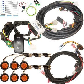 MCSADVENTURES Vertical Rocker Switch Turn Signal Kit Blinkers For 15+ 900, 2014+ RZR 1000, Turbo S, Pro XP, XP4 Plug And Play Street Legal Kit Integrated to Use Brake Tail Lights