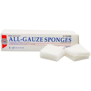 200/Pack Non-Sterile Gauze Pads 4’’ x 4’’ for Wound Dressing Gauze Sponge-Pads for Wound Care & Home First Aid Kits -12-Ply - 100% Cotton & Highly Absorbent