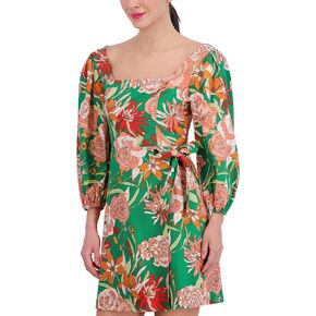 Vince Camuto Women's Printed Linen A-line Dress