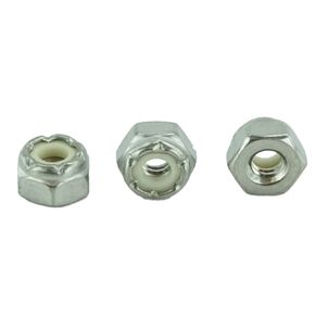 Stainless 10-32 Nylock Hex Nut, Stainless Steel 18-8, Machine Thread (100 pcs, 10-32 Nylock Nut)