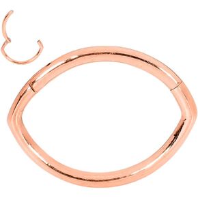 365 Sleepers 316L Surgical Steel 16G 8mm 10mm Oval Hinged Hoop Segment Nose Ring Helix Tragus Septum Unisex Earring Body Piercing Jewelry