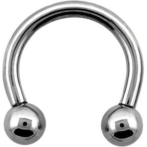 Pierced Owl - 16G G23 Implant Grade Titanium Horseshoe Circular Barbell for Septum Cartilage Helix Daith Tragus Piercings