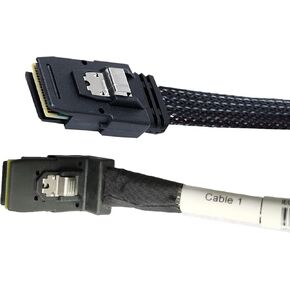 كابل SAS صغير، SFF-8087 إلى SFF-8087 نقل بيانات عالي السرعة بزاوية مستقيمة إلى أمامية لوحدات تحكم SAS/RAID واللوحات الخلفية والخوادم، 2FT in Kuwait