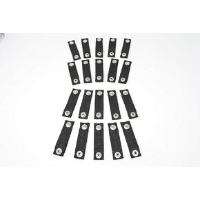 Boat Cover Snap Extender - Black - Extension Size, 3" - Built in Finger Loops. Extend The Life of Your Boat top Canvas! 20 Pack