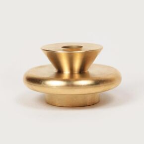 Brass Candle Holder XS: Elegant & Durable Solid Brass | Fits 3/8" Diameter Candles | Home Decor | Dimensions: 1.67" x 0.92"