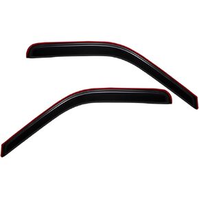 WV192352 In-Channel Side Window Visor Deflector Rain Guard, Dark Smoke, 2-Pieces Set, Fits 1994-2001 Dodge Ram 1500, 1994-2002 Dodge Ram 2500/3500, All Regular Cab (EXCLUDES TOWING MIRROR MODEL)